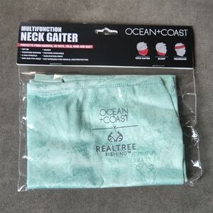 nwt Ocean+Coast Realtree Fishing green multifunction Neck Gaiter Scarf Headband